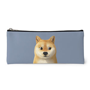 Doge the Shiba Inu Leather Pencilcase (Flat)