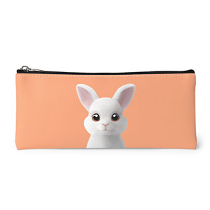 Carrot the Rabbit Leather Pencilcase (Flat)