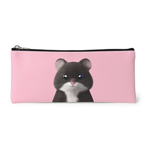 Hamlet the Hamster Leather Pencilcase (Flat)