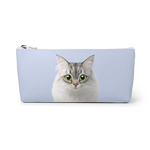 Miho the Norwegian Forest Leather Pencilcase (Triangle)