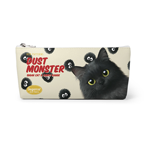 Ruru&#039;s Dust Monster New Patterns Leather Pencilcase (Triangle)