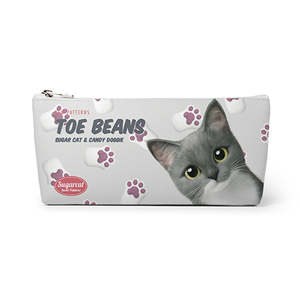 Tom’s Toe Beans New Patterns Leather Pencilcase (Triangle)