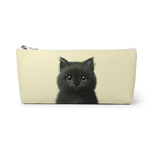 Reo the Kitten Leather Pencilcase (Triangle)