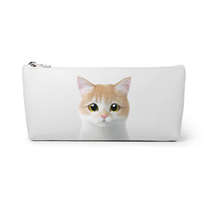 Yuja the British Shorthair Leather Pencilcase (Triangle)