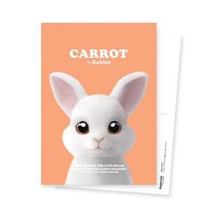 Carrot the Rabbit Retro Postcard