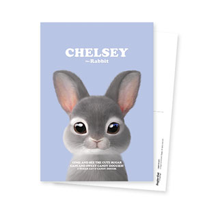 Chelsey the Rabbit Retro Postcard