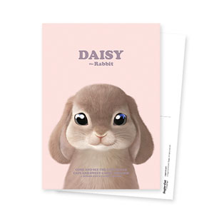 Daisy the Rabbit Retro Postcard