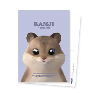 Ramji the Hamster Retro Postcard