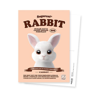 Carrot the Rabbit New Retro Postcard