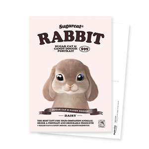 Daisy the Rabbit New Retro Postcard