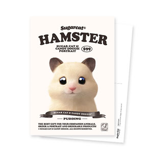 Pudding the Hamster New Retro Postcard