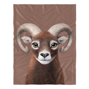 Minos the Mouflon Soft Blanket
