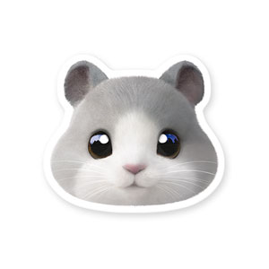 Malang the Hamster Face Deco Sticker