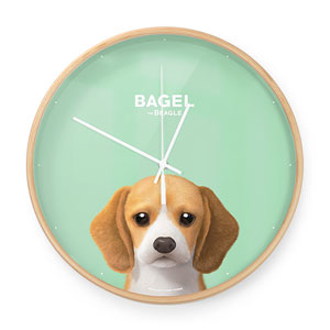 Bagel the Beagle Birch Wall Clock