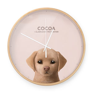 Cocoa the Labrador Retriever Birch Wall Clock