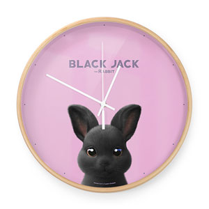 Black Jack the Rabbit Birch Wall Clock