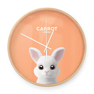 Carrot the Rabbit Birch Wall Clock