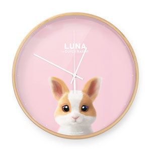 Luna the Dutch Rabbit Birch Wall Clock