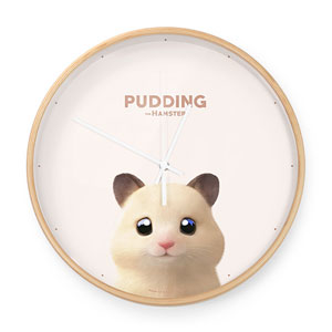 Pudding the Hamster Birch Wall Clock