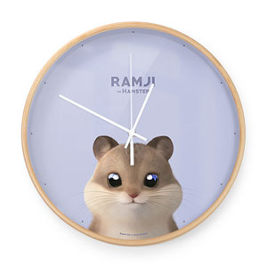 Ramji the Hamster Birch Wall Clock