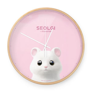 Seolgi the Hamster Birch Wall Clock